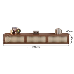 Combo Bàn Trà Và Kệ TV Cánh Mây Hiện Đại Cho Phòng Khách 180x40x40cm Yapi-705