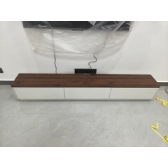 Combo Bàn Trà Và Kệ TV Bo Cong Có Ngăn Tủ Lưu Trữ 200x30x36cm Yapi-707