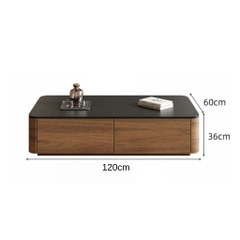Combo Bàn Trà Và Kệ TV Bo Cong Có Ngăn Tủ Lưu Trữ 200x30x36cm Yapi-707