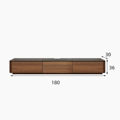 Combo Bàn Trà Và Kệ TV Bo Cong Có Ngăn Tủ Lưu Trữ 200x30x36cm Yapi-707