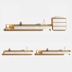 Combo Kệ Tivi Bàn Trà Hiện Đại Kèm Tủ Trang Trí Đa Năng 200x40x30cm Yapi-708