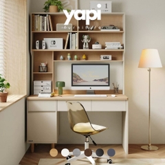 Bàn Học Chân Gỗ Kèm Kệ Sách Và Ngăn Kéo Đa Năng 120x60x200cm Yapi-436