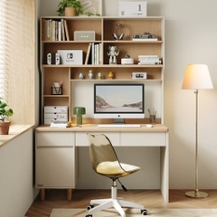 Bàn Học Chân Gỗ Kèm Kệ Sách Và Ngăn Kéo Đa Năng 120x60x200cm Yapi-436