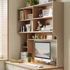 Bàn Học Chân Gỗ Kèm Kệ Sách Và Ngăn Kéo Đa Năng 120x60x200cm Yapi-436