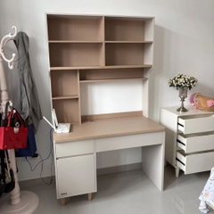 Bàn Học Chân Gỗ Kèm Kệ Sách Và Ngăn Kéo Đa Năng 120x60x200cm Yapi-436