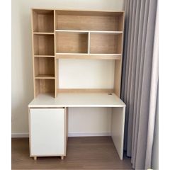 Bàn Học Chân Gỗ Kèm Kệ Sách Và Ngăn Kéo Đa Năng 120x60x200cm Yapi-436