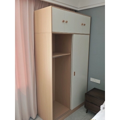 Tủ Quần Áo Cửa Lùa Nhò Gọn Kèm Tủ Nóc Tiện Lợi 120x60x180cm Yapi-272