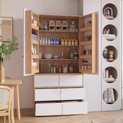 Tủ Để Đồ Đa Năng Cửa Mở Kèm Ngăn Kéo Hiện Đại 100x42x200cm Yapi-185