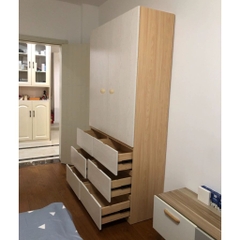 Tủ Để Đồ Đa Năng Cửa Mở Kèm Ngăn Kéo Hiện Đại 100x42x200cm Yapi-185