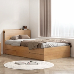 Giường Ngủ Ngăn Kéo Thông Minh, Đầu Giường Có Hộc Tủ Lưu Trữ 1m8x2m Yapi-556