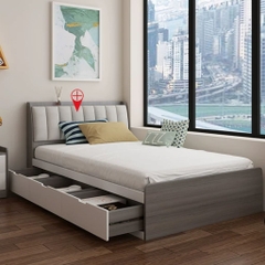 Giường Ngủ Ngăn Kéo Và Ngăn Lật Lưu Trữ, Đầu Giường Bọc Nệm 1m8x2m Yapi-557