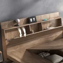 Giường Ngủ Nâng Hạ Có Kệ Đầu Giường, Kèm Ngăn Kéo Đa Năng 1m8x2m Yapi-559