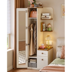 Tủ Góc Để Đồ Đa Năng Có Tủ Đứng, Kệ Trang Trí Và Ngăn Kéo Hiện Đại 80x50x180cm Yapi-187