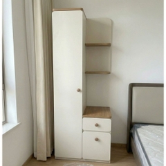 Tủ Góc Để Đồ Đa Năng Có Tủ Đứng, Kệ Trang Trí Và Ngăn Kéo Hiện Đại 80x50x180cm Yapi-187