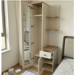 Tủ Góc Để Đồ Đa Năng Có Tủ Đứng, Kệ Trang Trí Và Ngăn Kéo Hiện Đại 80x50x180cm Yapi-187