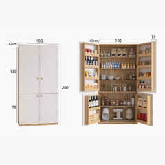 Tủ Để Đồ Đa Năng Cửa Mở Kèm Ngăn Kéo Hiện Đại 100x42x200cm Yapi-185