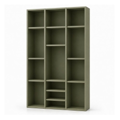 Kệ Sách Trang Trí Nhiều Ngăn Mở Màu Xanh Lá Hiện Đại 120x35x200cm Yapi-XKS001