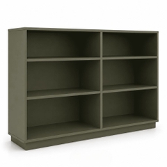 Tủ Bếp Đa Năng Cánh Kính Sóng Kết Hợp Kệ Trang Trí 160x40x120cm Yapi-XTB002