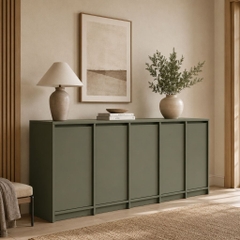 Tủ Trang Trí Hiện Đại Thiết Kế Tối Giản Màu Xanh Lá Cho Phòng Khách 180x35x90cm Yapi-XTD002