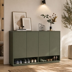 Tủ Giày 4 Cánh Tối Giản Cho Phòng Khách Màu Xanh Lá 160x35x120cm Yapi-XTG006