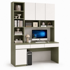 Bàn Học Bàn Làm Việc Kèm Giá Sách Cao Cấp Màu Xanh Lá 160x55x200cm Yapi-XBH003