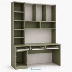 Bàn Học Bàn Làm Việc Kèm Giá Sách Cao Cấp Màu Xanh Lá 160x55x200cm Yapi-XBH003