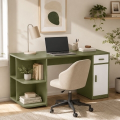Bàn Làm Việc Đa Năng Có Tủ Ngăn Kéo Kết Hợp Kệ Để Đồ Tiện Lợi 120x50x75cm Yapi-XBH006
