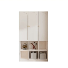 Tủ Quần Áo Tích Hợp Kệ Trưng Bày Đa Năng Cánh Vòm Hiện Đại 120x50x200cm Yapi-189