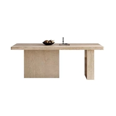 Bàn Ăn Bo Tròn 4 Góc Tối Giản Hiện Đại Cho Phòng Bếp 160x80x75cm Yapi-BA001