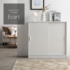 Tủ Trang Trí Dáng Thấp Cánh Lùa Tối Giản Cho Căn Hộ 90x30x85cm Yapi-190