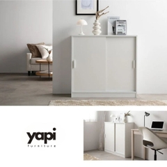 Tủ Trang Trí Dáng Thấp Cánh Lùa Tối Giản Cho Căn Hộ 90x30x85cm Yapi-190