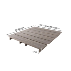 Giường Bệt Pallet Tối Giản, Dễ Lắp Ráp Cho Phòng Ngủ 1m8x2m Yapi- 563