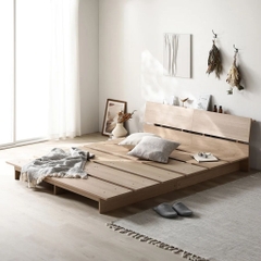 Giường Bệt Pallet Có Đầu Giường Kèm Kệ Để Đồ Dễ Lắp Ráp 1m8x2m Yapi-564