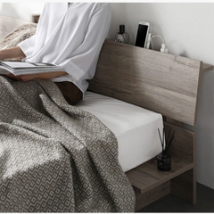 Giường Bệt Pallet Có Đầu Giường Kèm Kệ Để Đồ Dễ Lắp Ráp 1m8x2m Yapi-564