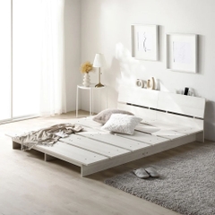 Giường Bệt Pallet Có Đầu Giường Kèm Kệ Để Đồ Dễ Lắp Ráp 1m8x2m Yapi-564