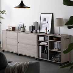 Kệ Sách Di Động 3 Tầng Có Bánh Xe Nhỏ Gọn Đa Năng 75x26x66.7cm Yapi-679