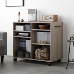 Kệ Sách Di Động 3 Tầng Có Bánh Xe Nhỏ Gọn Đa Năng 75x26x66.7cm Yapi-679