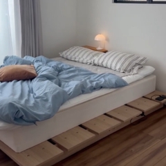 Giường Bệt Pallet Tối Giản, Dễ Lắp Ráp Cho Phòng Ngủ 1m8x2m Yapi- 563