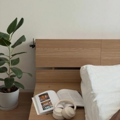 Giường Bệt Pallet Có Đầu Giường Kèm Kệ Để Đồ Dễ Lắp Ráp 1m8x2m Yapi-564