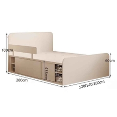 Giường Ngủ Ngăn Kéo Kèm Vách Ngăn Đa Năng Cho Bé 1m2x2m Yapi-566