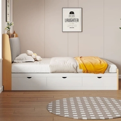 Giường Ngủ Bọc Nệm Đầu Giường Có Ngăn Kéo Lưu Trữ 1m6x2m Yapi-567