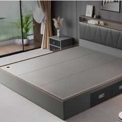 Giường Ngủ Có Ngăn Kéo Lưu Trữ Đầu Giường Bọc Nệm Sang Trọng 1m8x2m Yapi-568