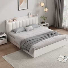 Giường Ngủ Đầu Giường Bọc Nệm Kèm Kệ Đầu Giường 1m8x2m Yapi-569