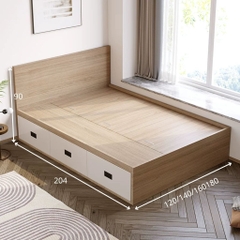 Giường Ngủ 3 Ngăn Kéo Lưu Trữ Có Hộc Lưu Trữ 1m8x2m Yapi-571