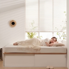 Giường Ngủ Kèm Tủ Lưu Trữ Cánh Lùa Hiện Đại 1m6x2m Yapi-573