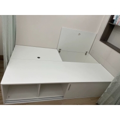 Giường Ngủ Kèm Tủ Lưu Trữ Cánh Lùa Hiện Đại 1m6x2m Yapi-573