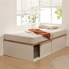 Giường Ngủ Kèm Tủ Lưu Trữ Cánh Lùa Hiện Đại 1m6x2m Yapi-573