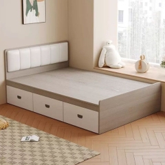 Giường Ngủ Có Hộc Kéo Và Khoang Chứa Đồ, Bọc Nệm Đầu Giường 1m8x2m Yapi-574