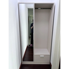 Tủ Quần Áo Cánh Gương Tích Kèm Ngăn Kéo 100x40x180cm Yapi-273