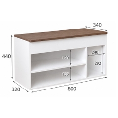 Ghế Đôn Ngồi Mang Giày Tích Hợp Kệ Giày Tủ Lưu Trữ 160x32x44cm Yapi-345